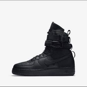 Nike SF Air Force 1 High Triple Black. Worn once.